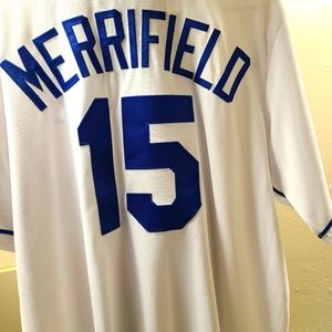 Autographed WHIT MERRIFIELD jersey.